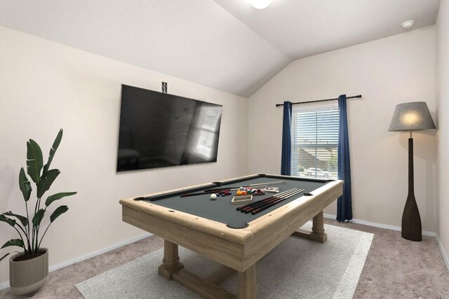4129 Godwit Dr, Pflugerville, TX 78660 - playroom featuring carpet floors and lofted ceiling