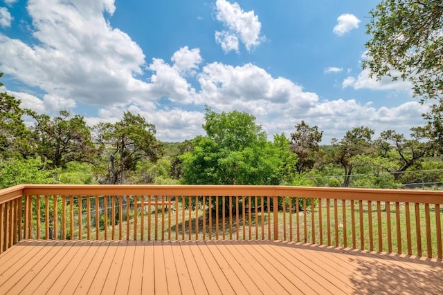 15203 Dormax Cir, Leander, TX 78641 - deck with view of scattered trees