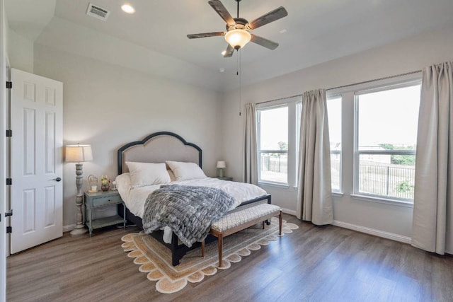 112 Bittik Cv, Georgetown, TX 78628 - bedroom featuring wood finished floors and a ceiling fan