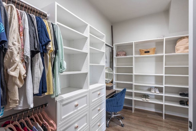 112 Bittik Cv, Georgetown, TX 78628 - spacious closet featuring wood finished floors