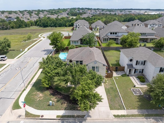 bird's eye view featuring a residential view