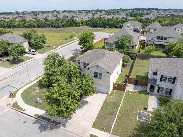 bird's eye view with a residential view