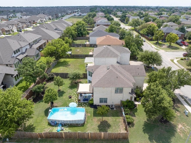 aerial view with a residential view