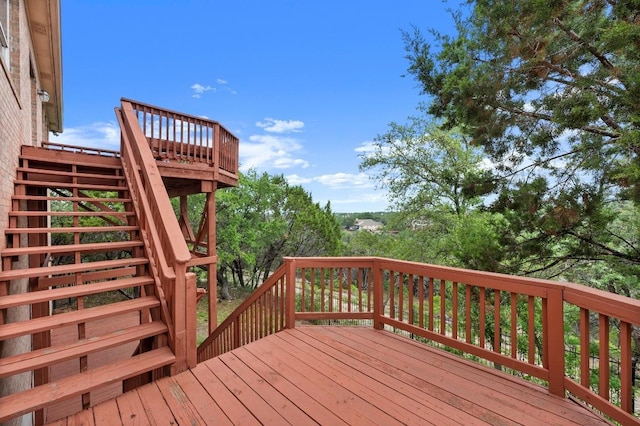 12401 Fairfax Ridge Pl, Austin, TX 78738 - wooden deck with stairs