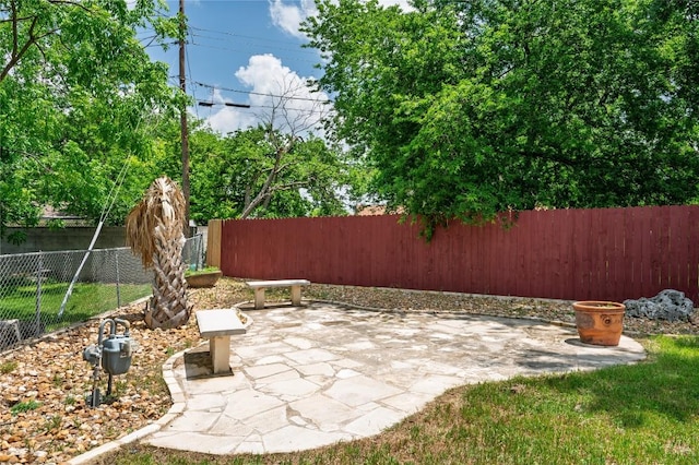 view of patio / terrace with a fenced backyard