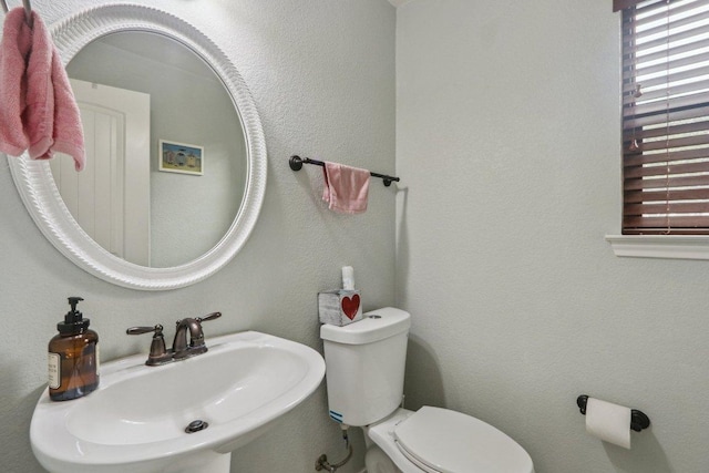 bathroom featuring toilet and a sink