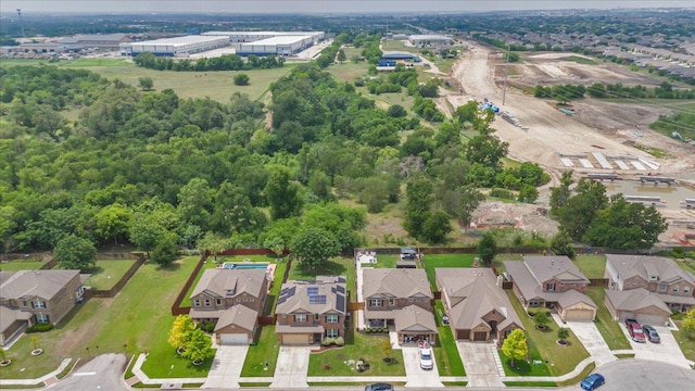 bird's eye view featuring a residential view