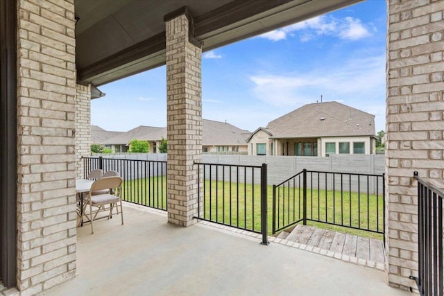 view of patio / terrace with a fenced backyard