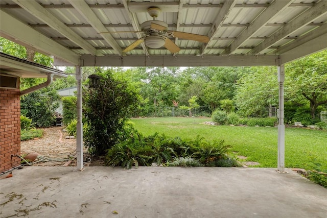 7300 Greenhaven Dr, Austin, TX 78757 - view of patio / terrace with ceiling fan