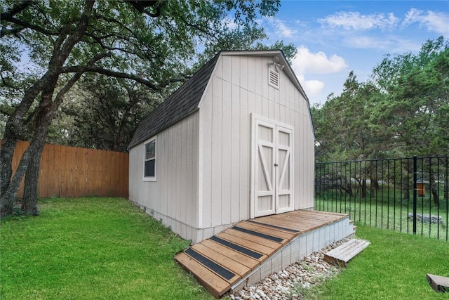 103 Sierra Ridge Dr, San Marcos, TX 78666 - view of shed with a fenced backyard