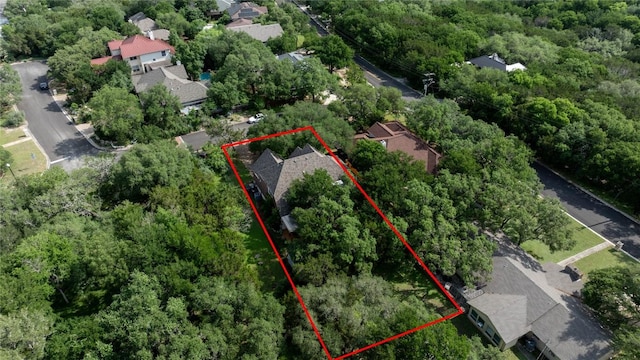 103 Sierra Ridge Dr, San Marcos, TX 78666 - aerial view with a residential view and a view of trees