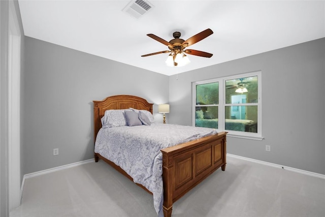 103 Sierra Ridge Dr, San Marcos, TX 78666 - bedroom with light carpet and a ceiling fan