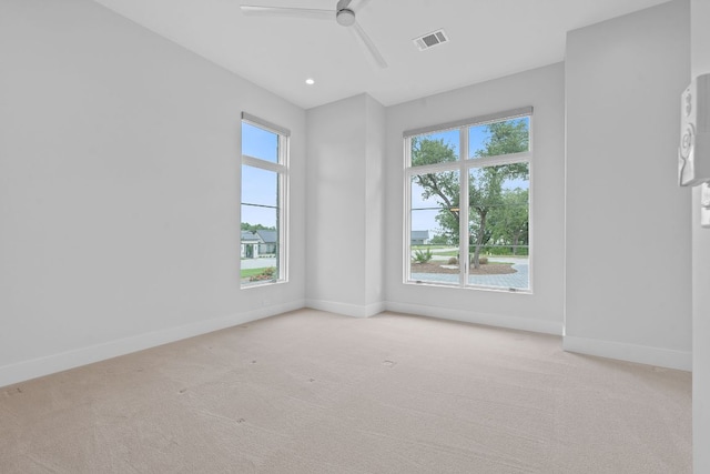 229 Tiffanie Way, Austin, TX 78737 - carpeted empty room featuring ceiling fan, visible vents, and baseboards
