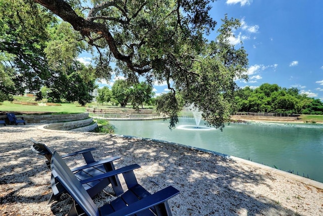view of property's community featuring a water view