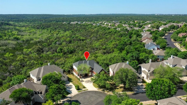 10768 Bramblecrest Dr, Austin, TX 78726 - aerial perspective of suburban area featuring a heavily wooded area