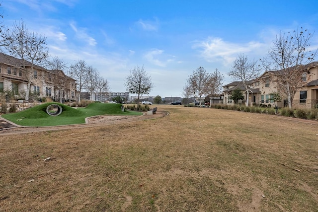 view of yard with a residential view