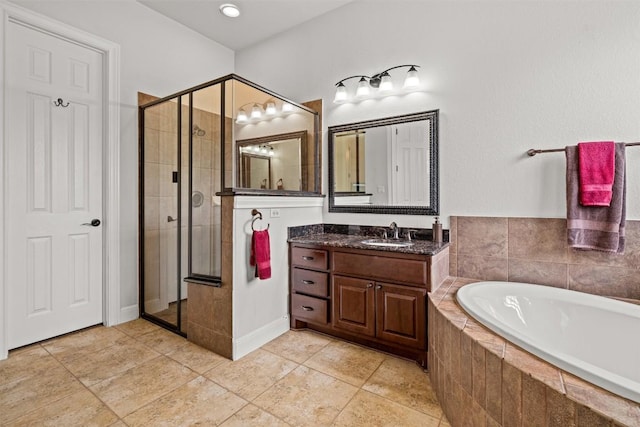 462 Shelf Rock, Driftwood, TX 78619 - full bath with a bath, a stall shower, and vanity