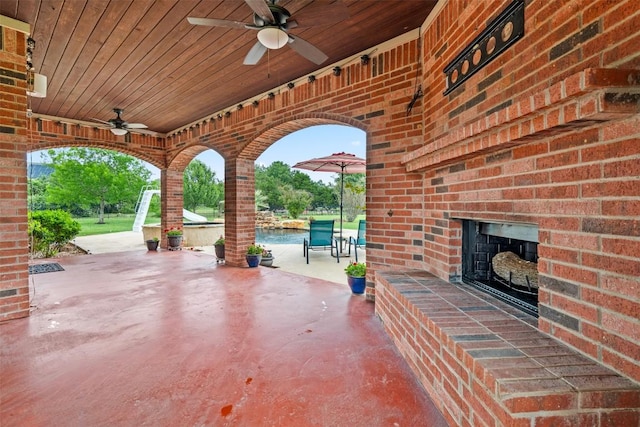 462 Shelf Rock, Driftwood, TX 78619 - view of patio / terrace with a ceiling fan