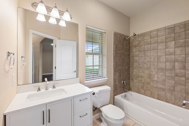 425 Valley Oaks Loop, Georgetown, TX 78626 - bathroom featuring bathing tub / shower combination, toilet, and vanity