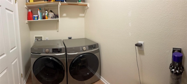 2305 Amen Corner Rd, Pflugerville, TX 78660 - clothes washing area featuring laundry area and independent washer and dryer