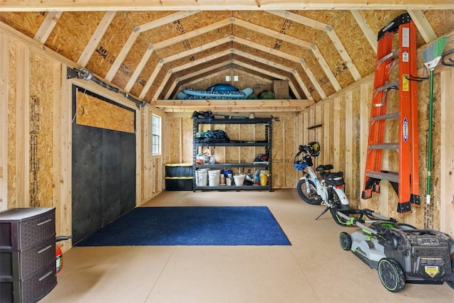 view of storage area