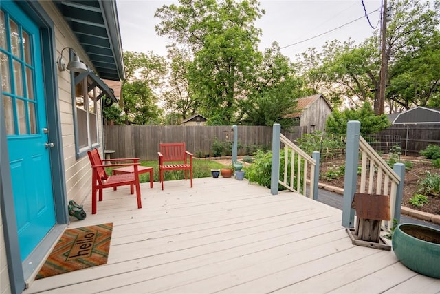 913 Fowzer St, Taylor, TX 76574 - deck with a fenced backyard