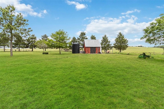 245 Country Ln, Mcdade, TX 78650 - view of yard featuring an outdoor structure, a rural view, and a barn