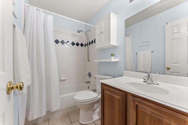 1564 Lorson Loop, Round Rock, TX 78665 - bathroom featuring shower / tub combo with curtain, vanity, and tile patterned flooring
