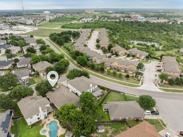 1564 Lorson Loop, Round Rock, TX 78665 - aerial view of property's location with nearby suburban area and a nearby body of water