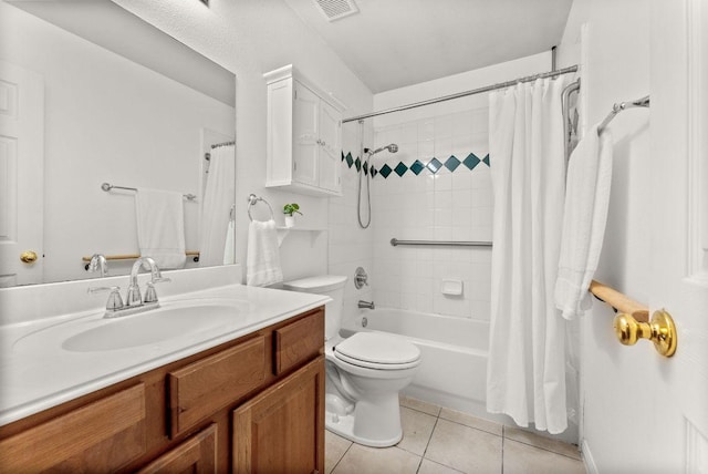 1564 Lorson Loop, Round Rock, TX 78665 - full bath with vanity, shower / bath combination with curtain, and tile patterned floors