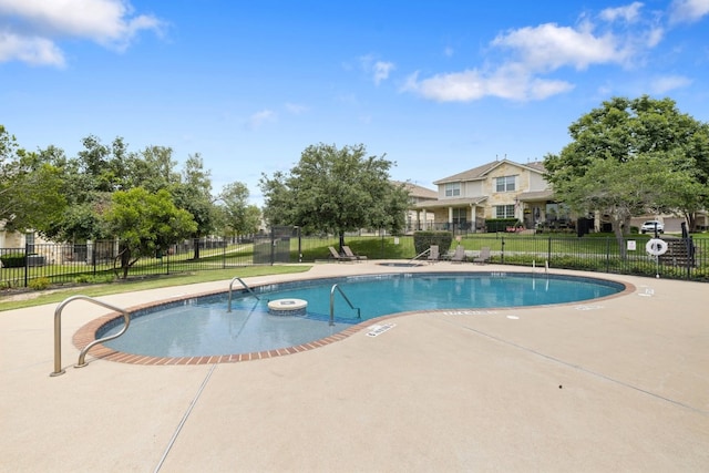 1900 Scofield Ridge Parkway Unit 1903, Austin, TX 78727 - pool featuring a patio area, fence, and a yard