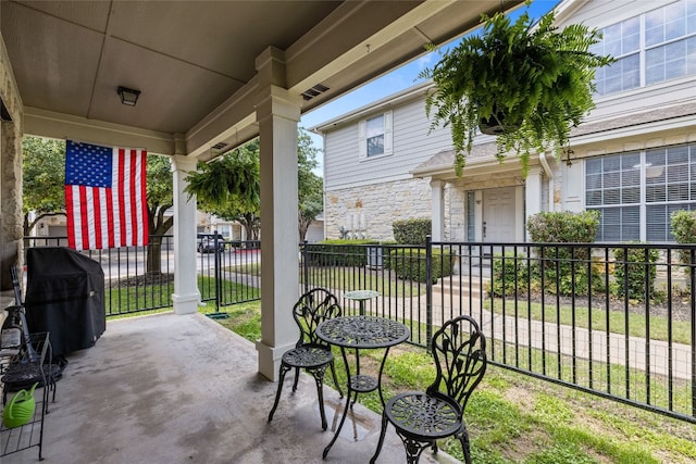 1900 Scofield Ridge Parkway Unit 1903, Austin, TX 78727 - view of patio / terrace featuring fence and area for grilling