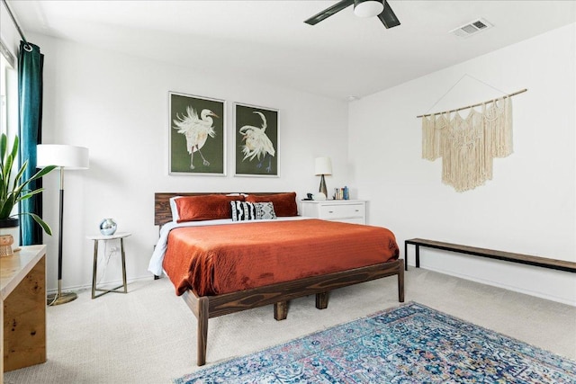 210 Maroon Ln, Kyle, TX 78640 - carpeted bedroom featuring a ceiling fan and baseboards