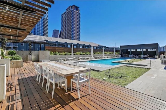 210 Lavaca St Unit 2308, Austin, TX 78701 - pool with a wooden deck