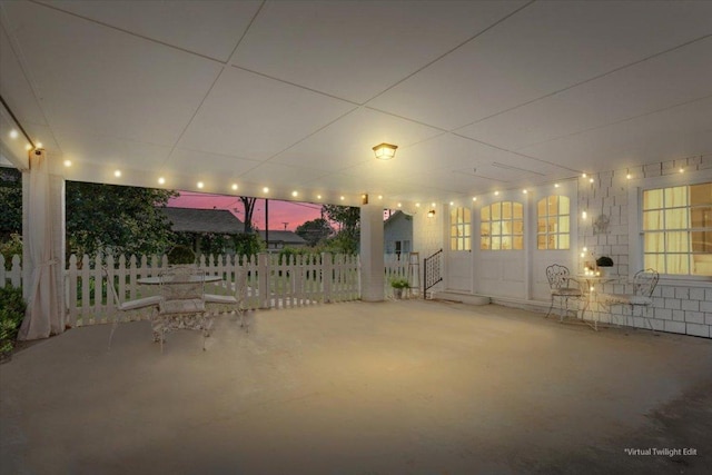 view of patio / terrace featuring fence
