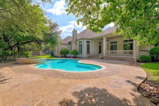 110 Woodall Dr, Georgetown, TX 78628 - view of pool featuring a patio area and a pool with connected hot tub