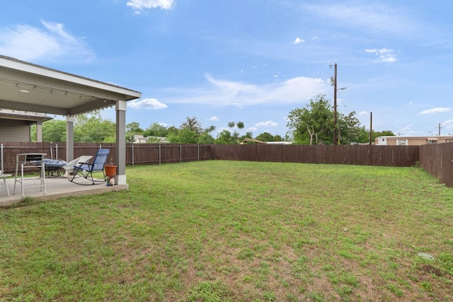 130 Mcginnis Trl, Kyle, TX 78640 - view of yard featuring a patio area and a fenced backyard