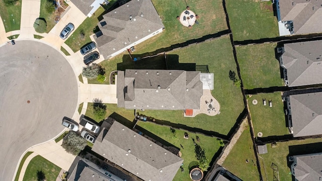 bird's eye view with a residential view