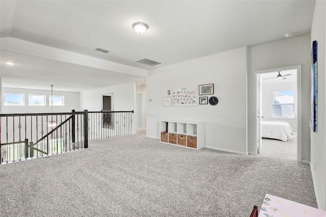 930 Blue Oak Blvd, San Marcos, TX 78666 - carpeted empty room with baseboards, a ceiling fan, and a smoke detector