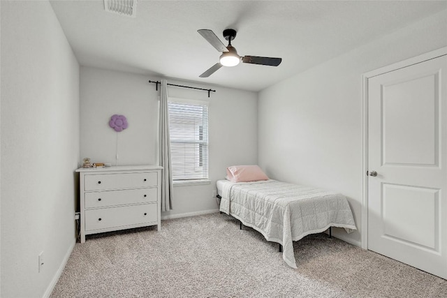 930 Blue Oak Blvd, San Marcos, TX 78666 - bedroom featuring light carpet, baseboards, and ceiling fan