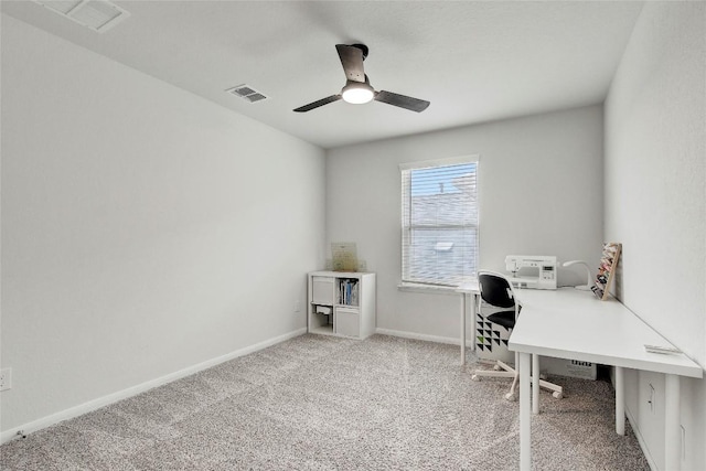 930 Blue Oak Blvd, San Marcos, TX 78666 - carpeted office space featuring a ceiling fan and baseboards