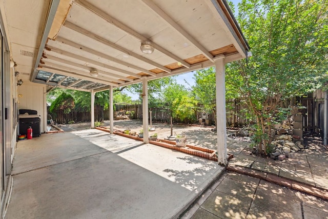view of patio / terrace featuring a fenced backyard