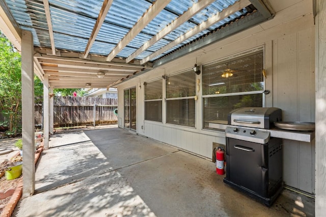 view of patio / terrace with fence
