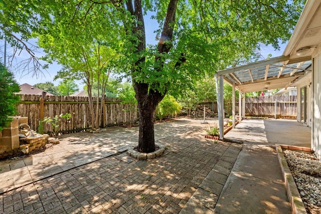 view of patio / terrace with a fenced backyard
