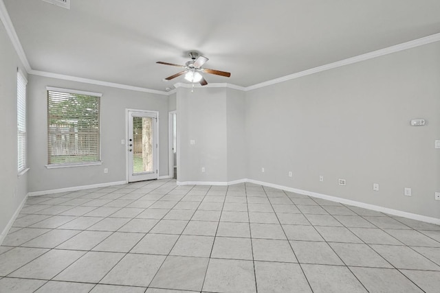 400 Hummingbird Ln Unit A, Austin, TX 78734 - spare room with ceiling fan and crown molding