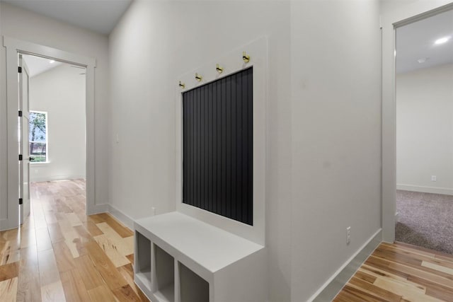 17109 Saint Therese Rd, Manor, TX 78653 - hall with light wood-style flooring and baseboards