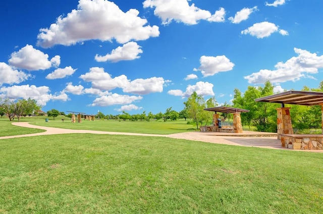 310 Garcitas Creek Ln, Hutto, TX 78634 - view of community with a lawn and a gazebo