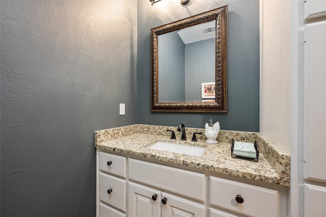 2400 W Fitzhugh Rd, Dripping Springs, TX 78630 - bathroom with vanity and a textured wall