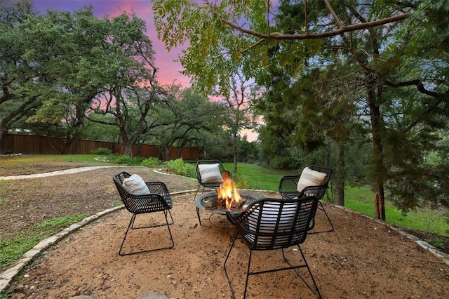 113 Comet, Lakeway, TX 78734 - view of patio featuring an outdoor fire pit