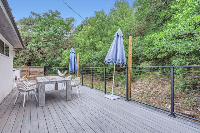2812 Oak Springs Dr Unit 2, Austin, TX 78702 - deck featuring outdoor dining space